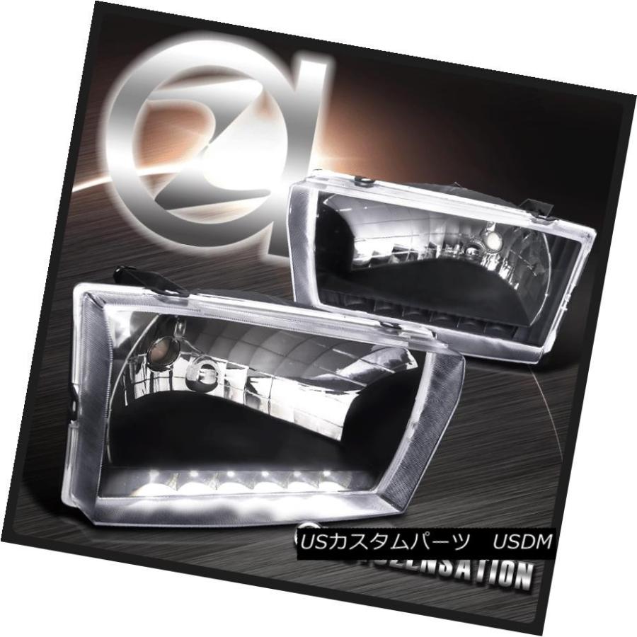 ヘッドライト 99-04 F250 / 350/450/5   50 00-04エクスカーションクリスタルブラックSMD DR