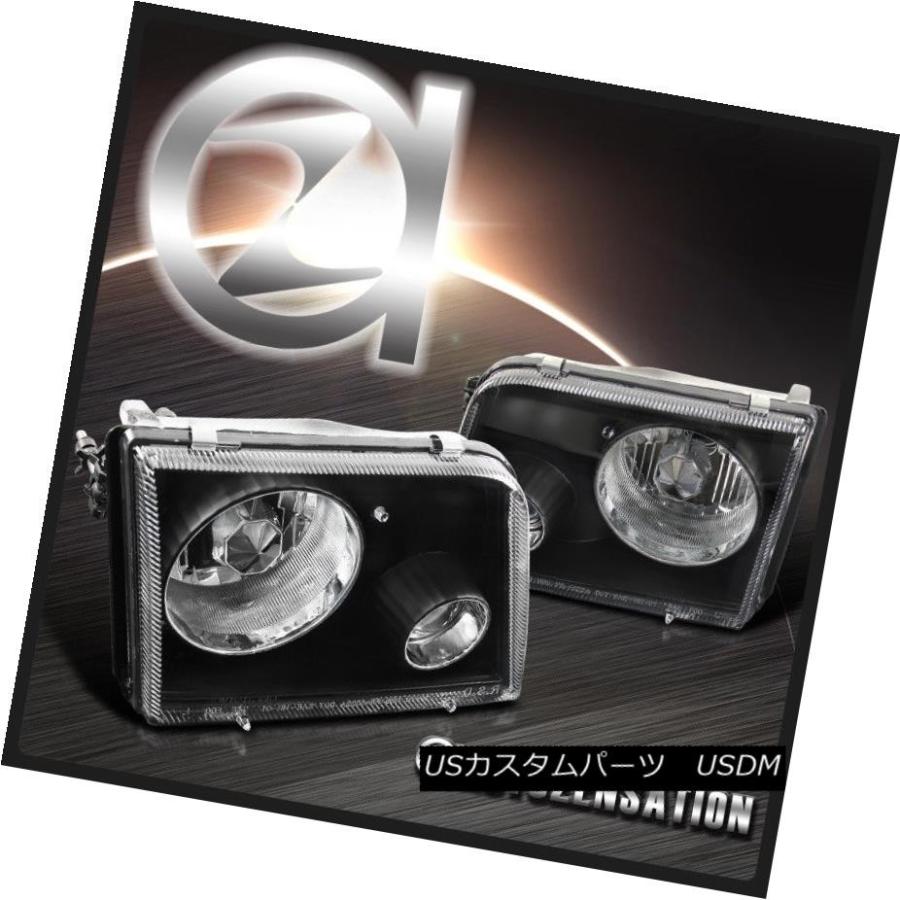 ヘッドライト 93-97フォードレンジャーブラッククリスタルプロジェクターヘッドライト 93-97 Ford Ranger Black Crystal