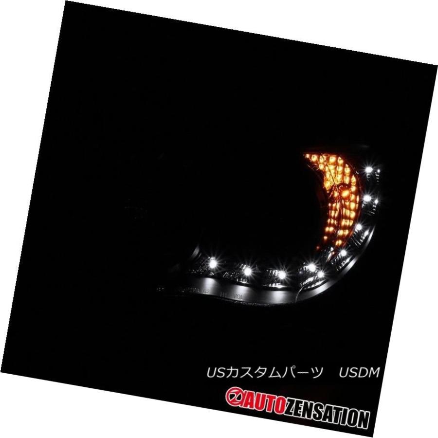 ヘッドライト 06-07用スバルインプレッサWRX R8 LED DRLプロジェクターブラックヘッドライトランプ For 06-07 Subaru Iの画像