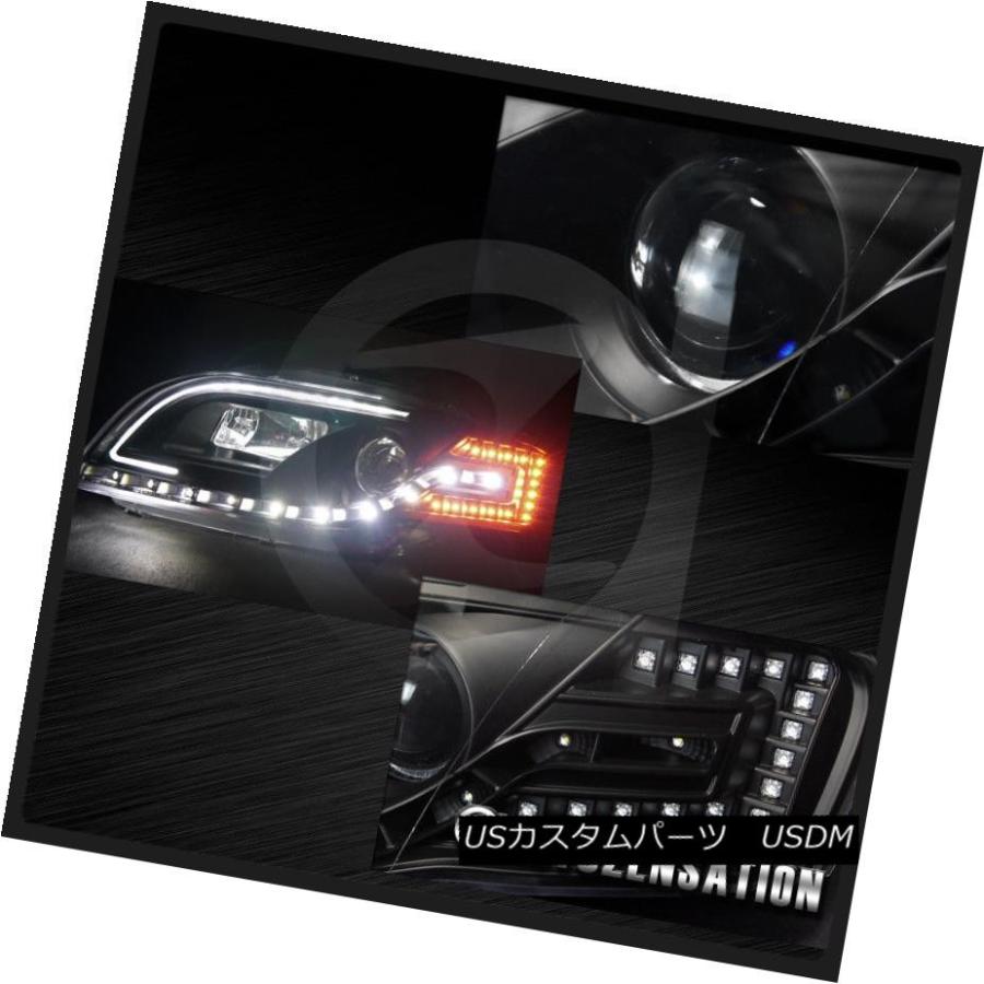 ヘッドライト 2006-2008 Audi A4 LED黒プロジェクターヘッドライト+ LED信号+自動レベリング For 2006-2008 Audの画像