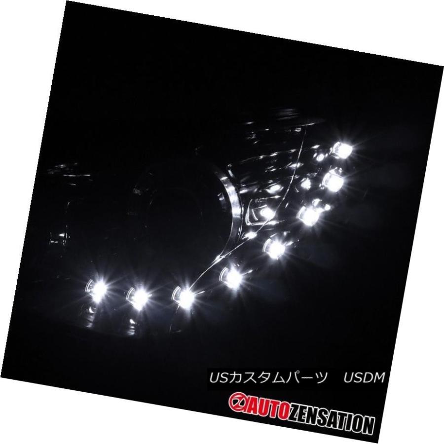 ヘッドライト 11-14ソナタ光沢ブラックプロジェクターヘッドライト+ SMD LED DRLライト For 11-14 Sonata Glossyの画像