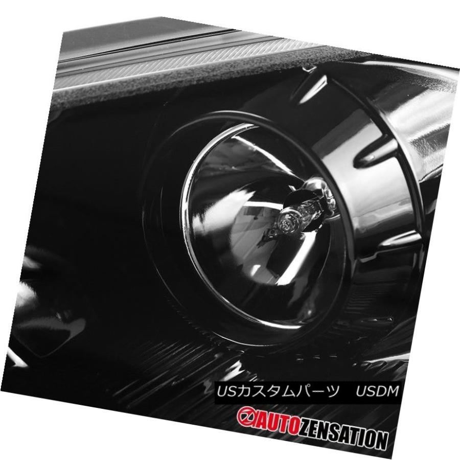 ヘッドライト 10-12ジェネシスクーペスリックブラックプロジェクターヘッドライトW / R8スタイルLED DRL For 10-12 Genesiの画像