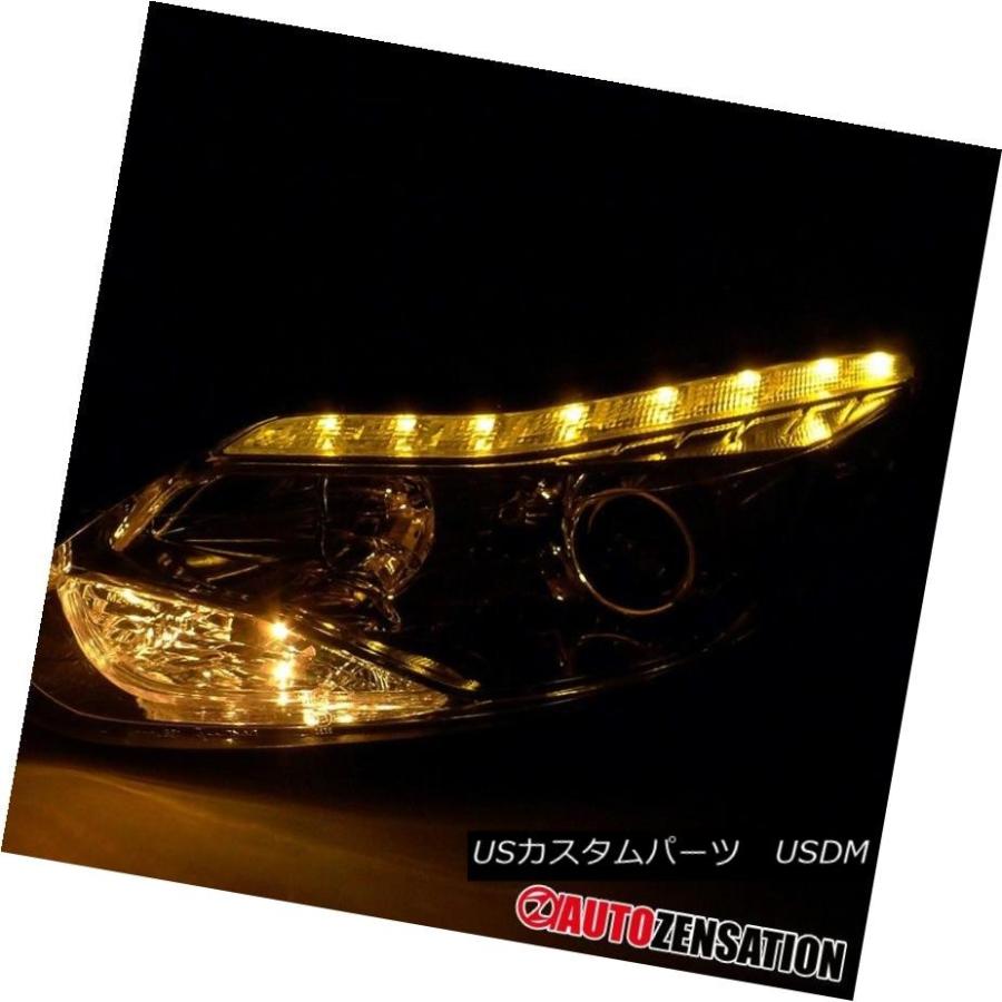ヘッドライト 12-14フォードフォーカスクロームプロジェクターヘッドライト+ LED DRLライトバー+ LED信号 12-14 Ford Focuの画像