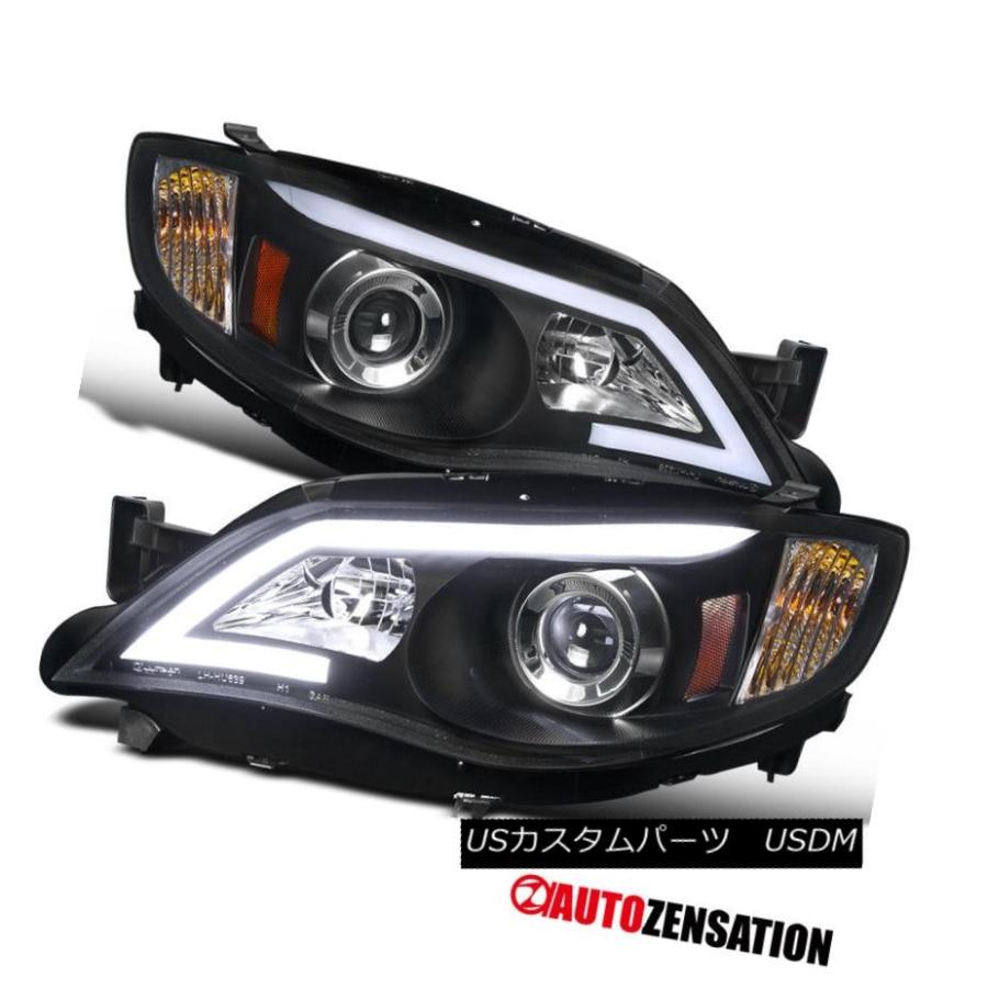 前照灯 08-14スバルインプレッサWRX 08-11アウトうしろ側運動競技用LEDブラックプロジェクターヘッドライト For 08-14 Sub 自動車-その他ライト