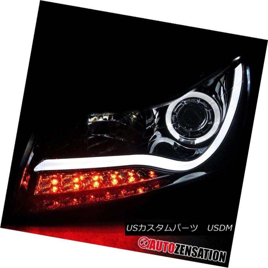 ヘッドライト 11-14シェビークルーズ光沢のある黒色LED DRLハロープロジェクターヘッドライト＆amp; 信号 11-14 Chevy Cruzの画像