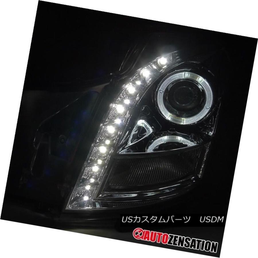 ヘッドライト 03-07キャデラックCTSクロームハロープロジェクターLED DRLヘッドライト 03-07 Cadillac CTS Chromeの画像