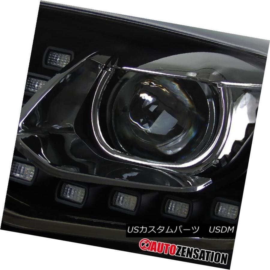 ヘッドライト Chevy 2013-2015 Malibu Black Halo LED DRLプロジェクターヘッドライトヘッドランプ Chevy 2の画像