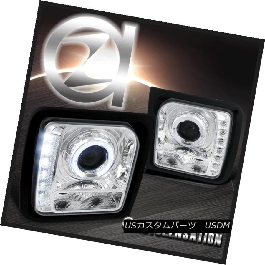 前照灯 97-01ジープチェロキークリスタルクロムハローSMD LED DRL映写機前照灯 97-01 Jeep Cherokee