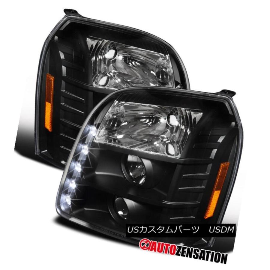 前照灯 07-14 GMC Yukon XL / Yukon Denali黒いことLED DRL映写機前照灯 07-14 GMC Yu