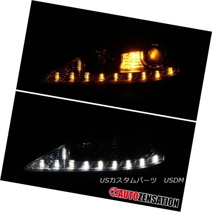 ヘッドライト 06-09 Lexus IS250 IS350 SMD LED DRL +信号プロジェクターヘッドライトブラック 06-09 Lexusの画像