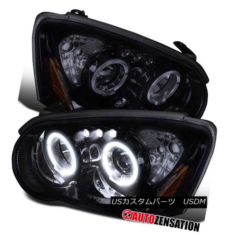 ヘッドライト 04-05スバルインプレッサグロッシーブラックLEDハローティントプロジェクターヘッドライト用 For 04-05 Subaru Imp