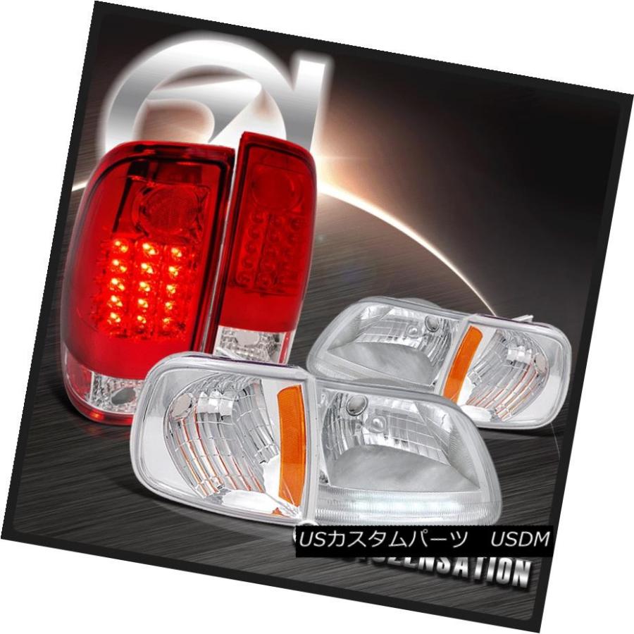 前照灯 97-03 Ford F150 StylesideクロームLED DRL前照灯+ Cor   ner +レ
