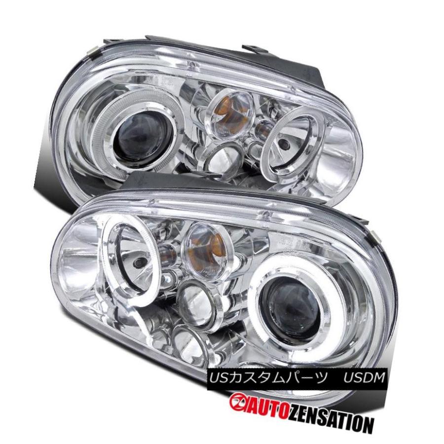ヘッドライト 99-06フォルクスワーゲンゴルフGTI MK4クロームハロープロジェクターフォグDRLヘッドライト For 99-06 Volkswa