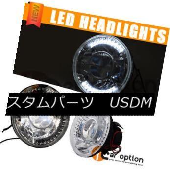 ヘッドライト フィット：ラウンドH4球根5 3 4インチ5.75インチクリアLEDプロジェクターヘッドライト Fits: Round H4 Bulbs