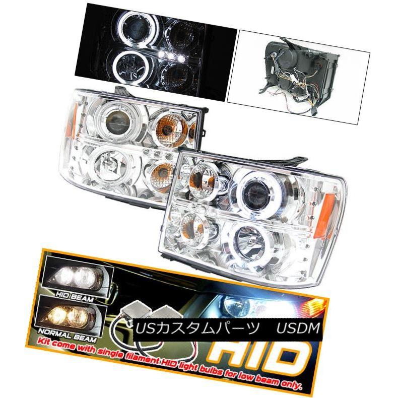 ヘッドライト フィットキセノン07-08 GMCシエラCCFLプロジェクターヘッドライトHID Ch Fits Xenon 07-08 GMC Sie