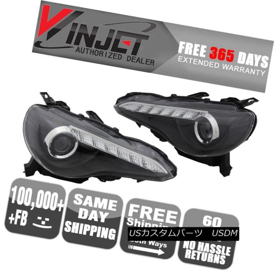ヘッドライト 12-15フィクションFr-Sプロジェクターヘッドライトブラッククリアランプヘッドライトに適合 Fits 12-15 Scion Fr-