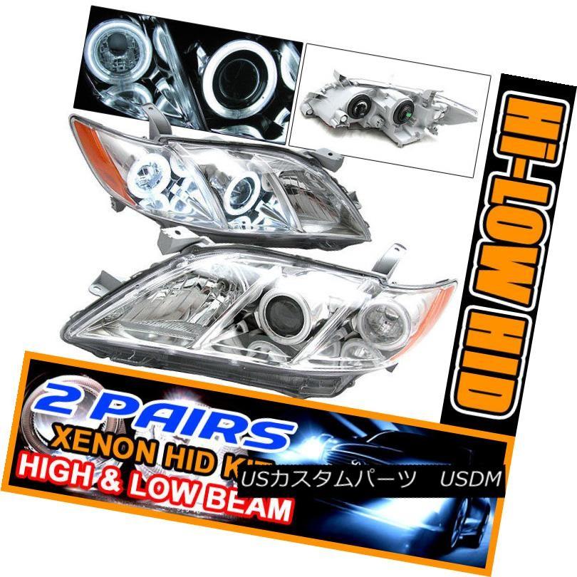 ヘッドライト フィット2セットHID 07-09カムリCCFLハロープロジェクターヘッドライト08 Fits 2 Sets HID 07-09 Cam