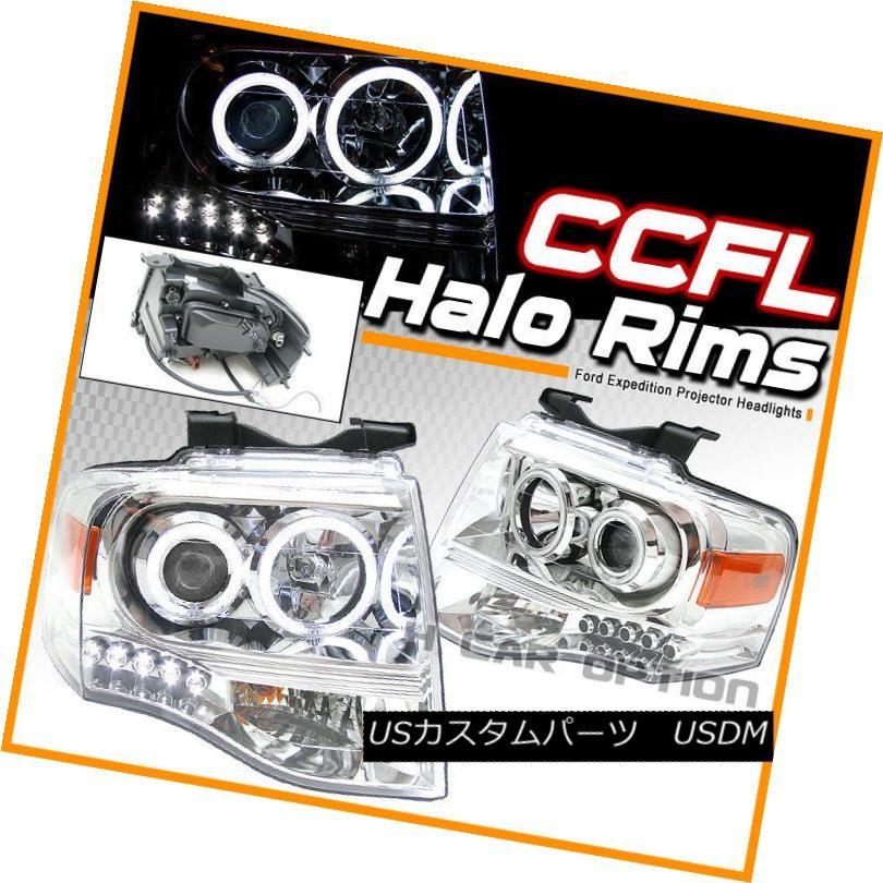 ヘッドライト フィット2セット8000KキセノンHID 07-09フォード遠征CCFLハロープロジェクターヘッドライト Fits 2 Sets 800の画像