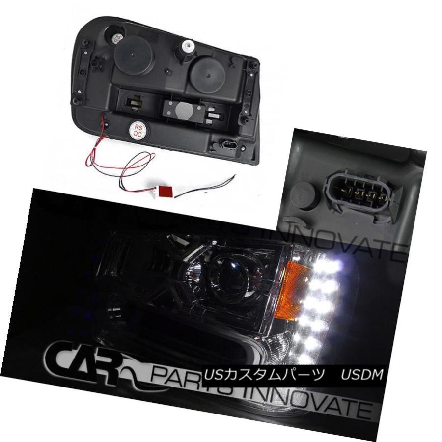 ヘッドライト 02-09 Chevy Trailblazer SMD LED DRLストリップクロームプロジェクターヘッドライト+タイ </の画像
