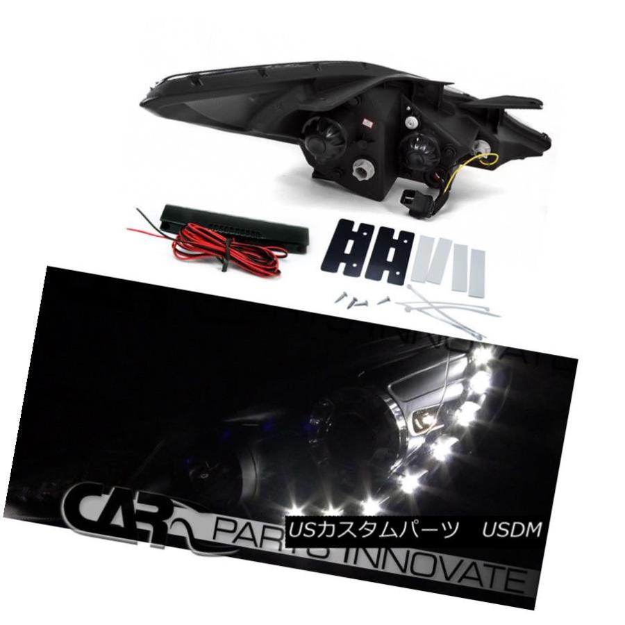 ヘッドライト フィット11-14ソナタブラックプロジェクターヘッドライト+ SMD LED DRL + 6-LEDフォグバンパーDRL Fit 11-の画像