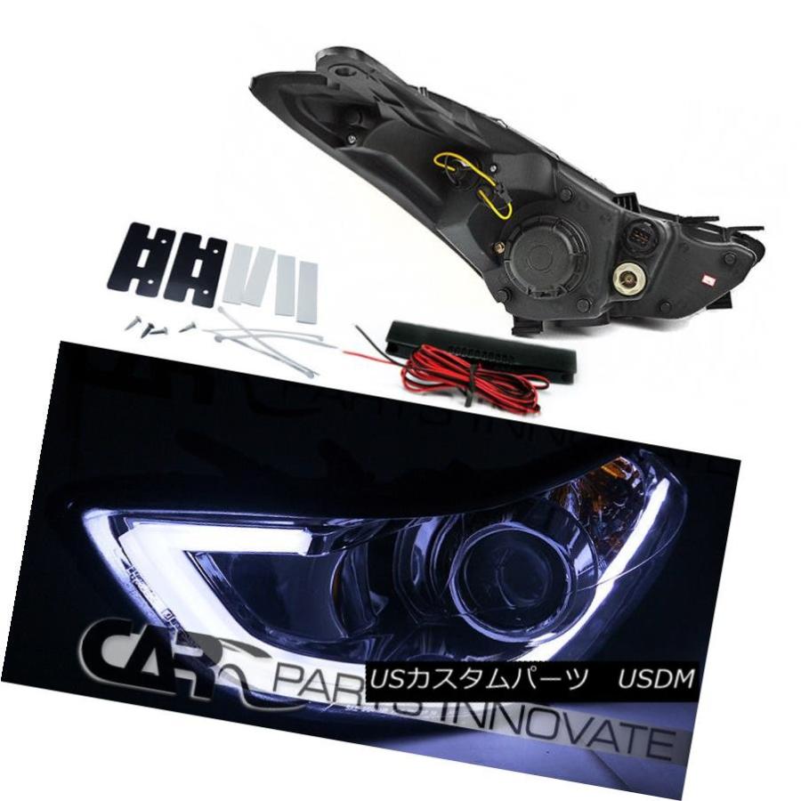 ヘッドライト 11-13 Elantra Chrome LED DRLストリッププロジェクターヘッドライト+ 6-L   EDの画像