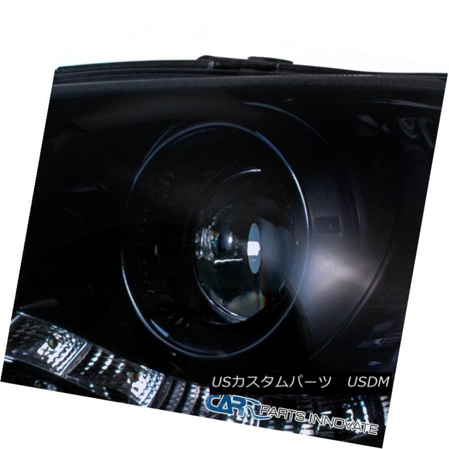 ヘッドライト Glossy Black Fit Subaru 06-07インプレッサWRX Tinted LED DRLプロジェクターヘッドライト Gの画像