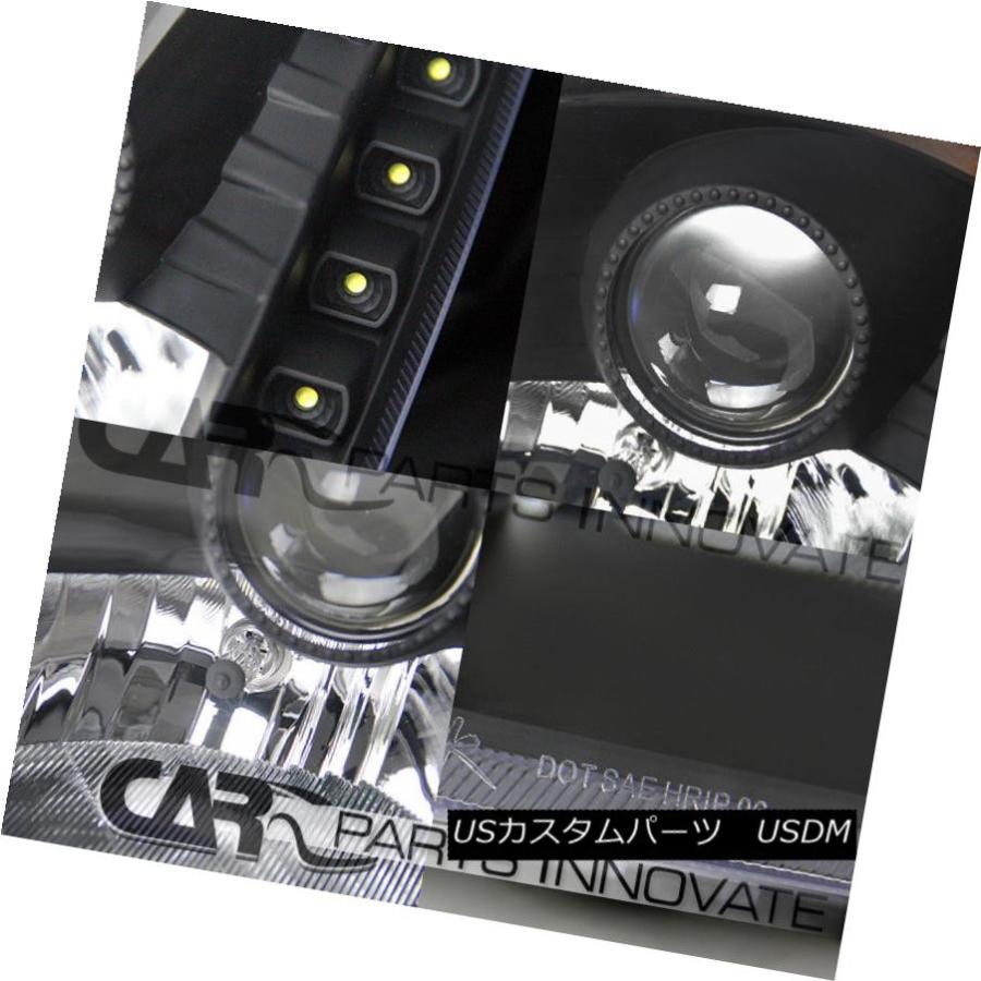 ヘッドライト フィット03-05日産350Z Z33フェアレディブラック \"HID\"プロジェクターヘッドライト+ LEDフォグDRL Fit 03-0の画像