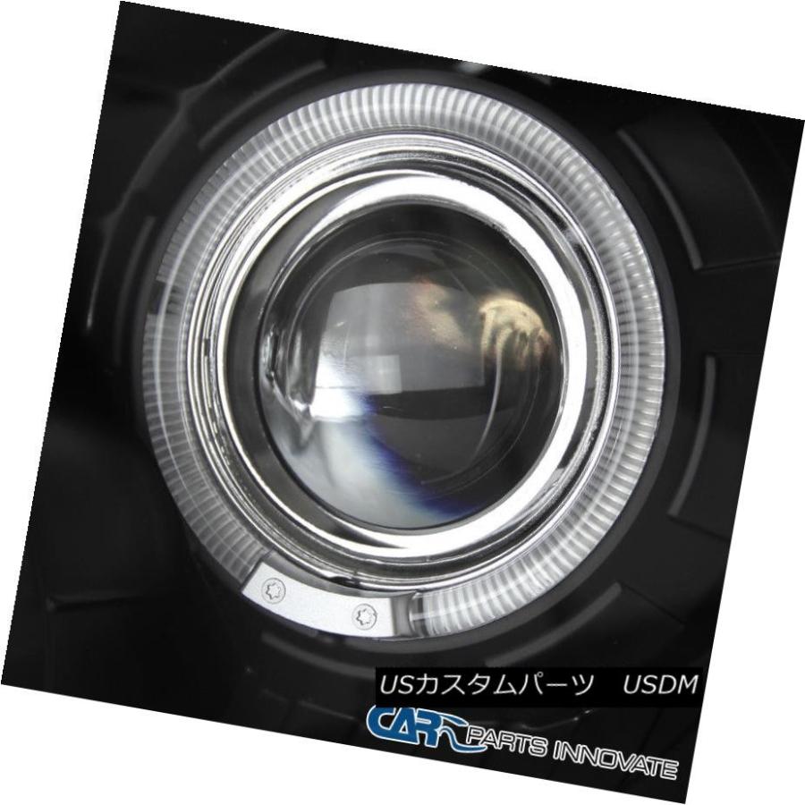 ヘッドライト 09-14 Ford F150 F-150ブラックHalo LEDプロジェクターヘッドライト+ Cle   arの画像