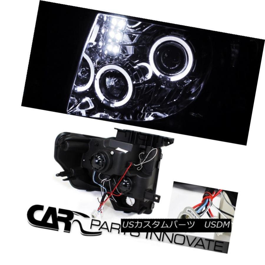 ヘッドライト 09-14 Ford F150 Chrome Halo DRLプロジェクターヘッドライト+ Cle   ar Lの画像