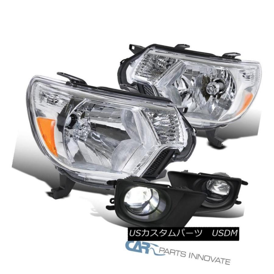 ヘッドライト 12-15トヨタタコマクリアレンズヘッドライト+ SMD LEDプロジェクターバンパーフォグランプ For 12-15 Toyota T