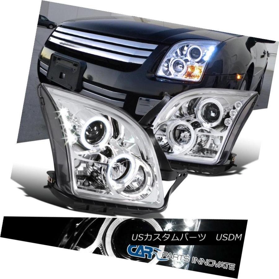ヘッドライト 06-09 Ford Fusion Clear LED Haloプロジェクターヘッドライトヘッドランプペアを駆動する 06-09 For