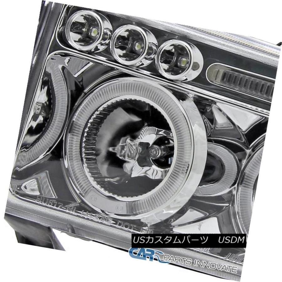 ヘッドライト ドッジ94-01ラム1500 2500 3500 LEDハロープロジェクターヘッドライトヘッドランプクリア Dodge 94-01 Raの画像