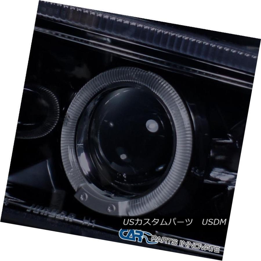 ヘッドライト Glossy Black 94-01 Dodge Ram 1500 2500 3500 Smoke LEDプロジェクターヘッドライトランの画像