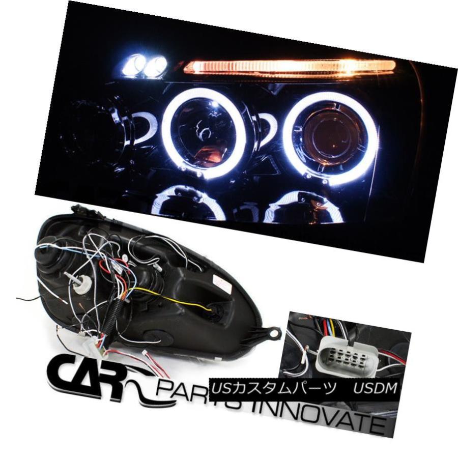 前照灯 グロス黒いことVW 06-08ゴルフMk5ジェッタプロジェクターヘッドライト+ 6-L   EDフォグランプ G