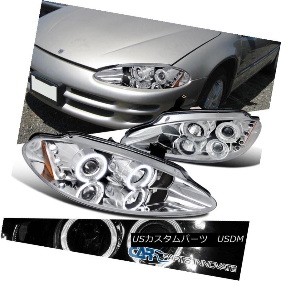 ヘッドライト Dodge 1998-2004 Intrepid LED HaloプロジェクターヘッドライトランプChrome Clear Pair D
