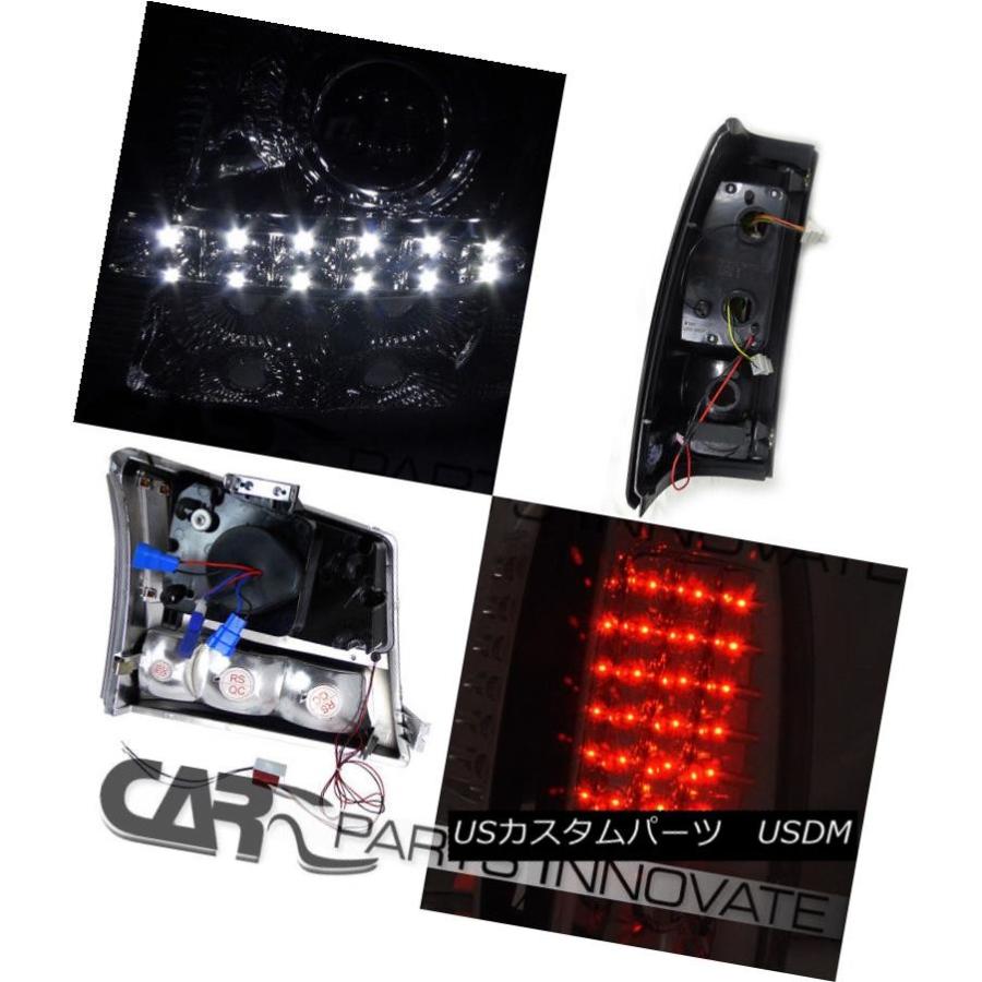 ヘッドライト 03-05 Silverado 2in1 Chromeプロジェクターヘッドバンパーライト+ SMD LED +グリル+タイ <の画像