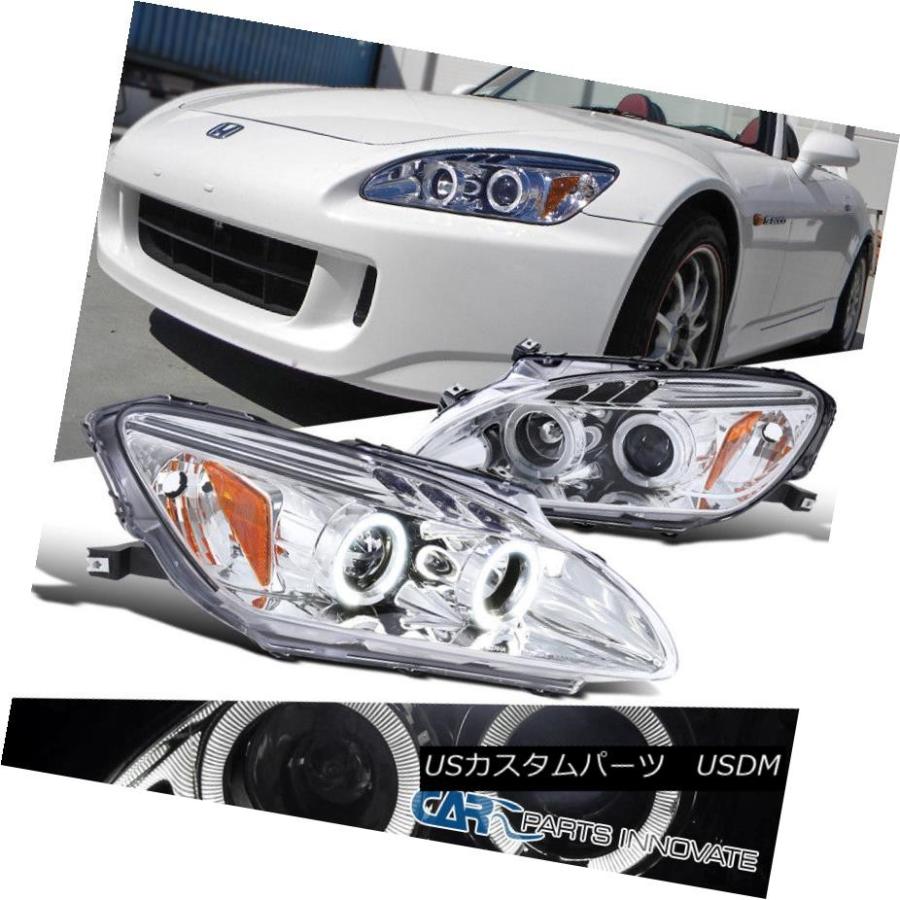 ヘッドライト フィットホンダ00-03 S2000 S2K AP1クリアLEDハロー