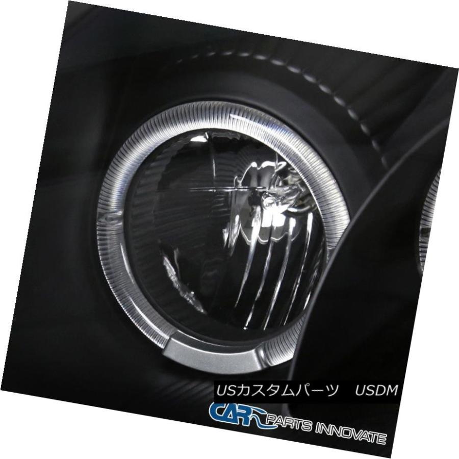ヘッドライト JDMブラック2000-2005 Eclipseデュアルハローリングプロジェクターヘッドライトヘッドランプペア JDM Black 20の画像