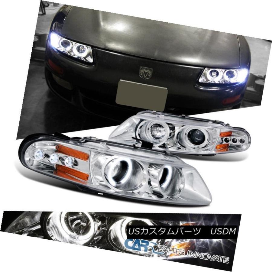 ヘッドライト 97-00ドッジアベンジャークライスラーセブリングクーペLEDハロークリアプロジェクターヘッドライト 97-00 Dodge Aveng