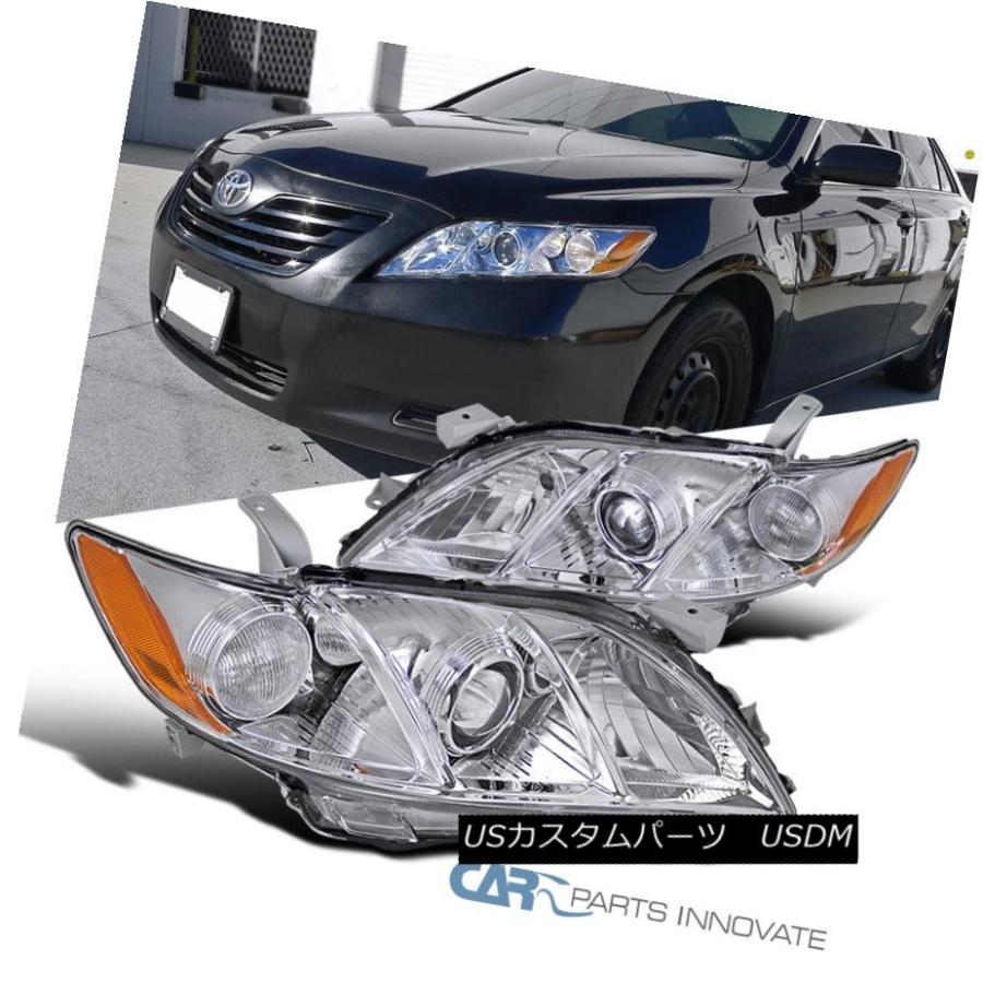 ヘッドライト 07-09用トヨタカムリCE LE SEクリアプロジェクターヘッドライトヘッドランプ左+右 For 07-09 Toyota Camry