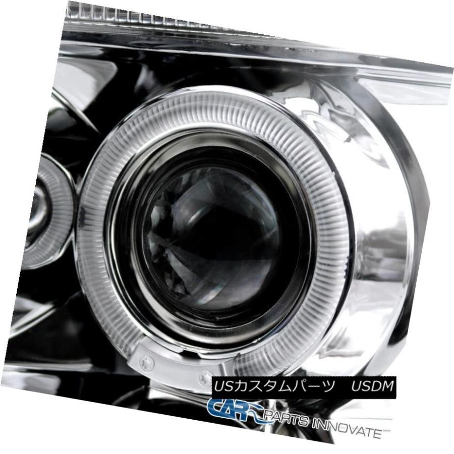 ヘッドライト フォード97-03 F150遠征LEDハロープロジェクターヘッドライトランプクローム Ford 97-03 F150 Expeditioの画像