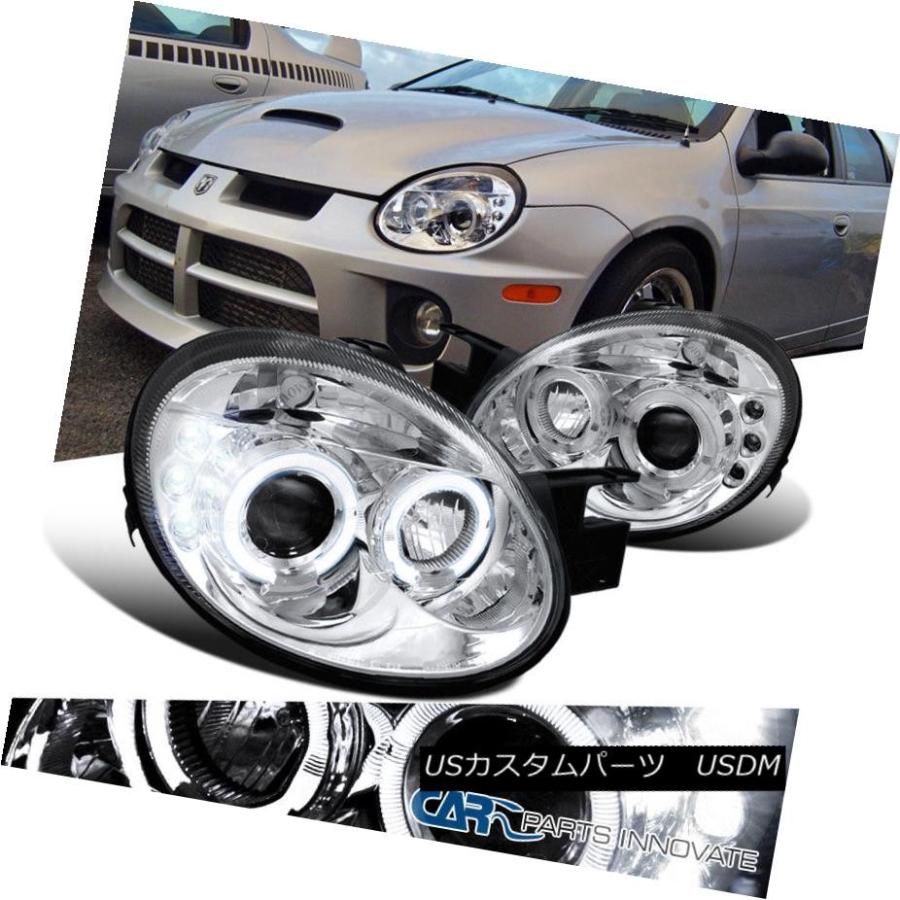 ヘッドライト ドッジ03-05ネオンSRT4 SRT-4交換用ハローLEDプロジェクターヘッドライトランプクリア Dodge 03-05 Neon S