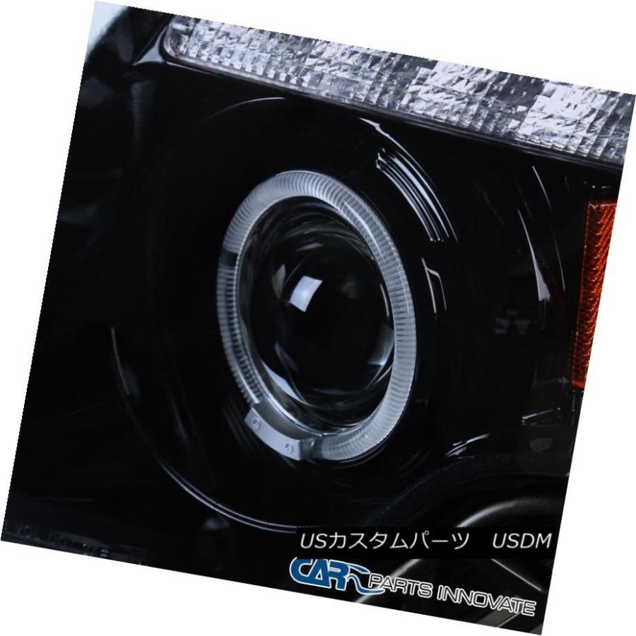 ヘッドライト Glossy Black Ford 07-10エッジハーフトーンレッドプロジェクターヘッドライトヘッドランプペア Glossy Blacの画像