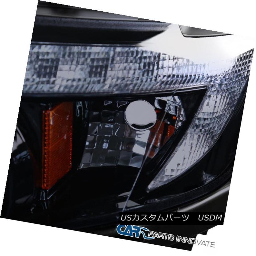 ヘッドライト Glossy Black Ford 07-10エッジハーフトーンレッドプロジェクターヘッドライトヘッドランプペア Glossy Blacの画像