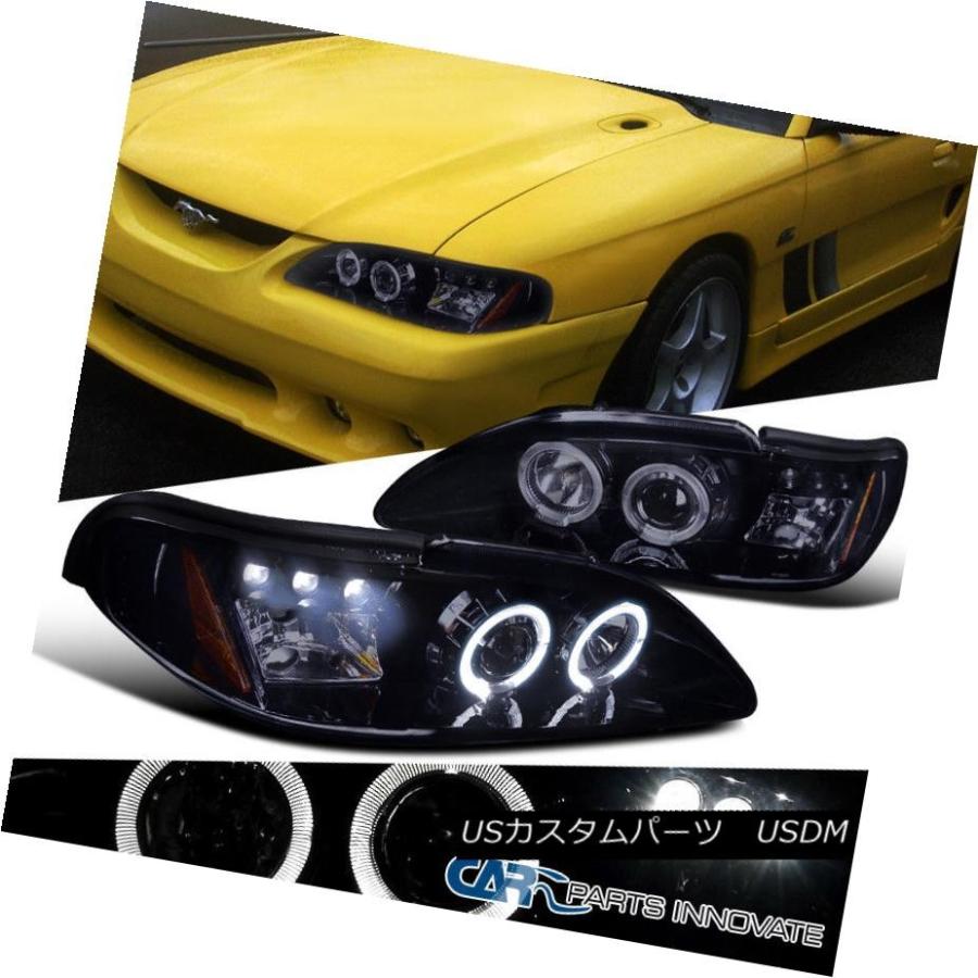ヘッドライト 光沢のあるピアノブラックフォード94-98マグナス交換用LEDプロジェクターヘッドライトランプ Glossy Piano Black F