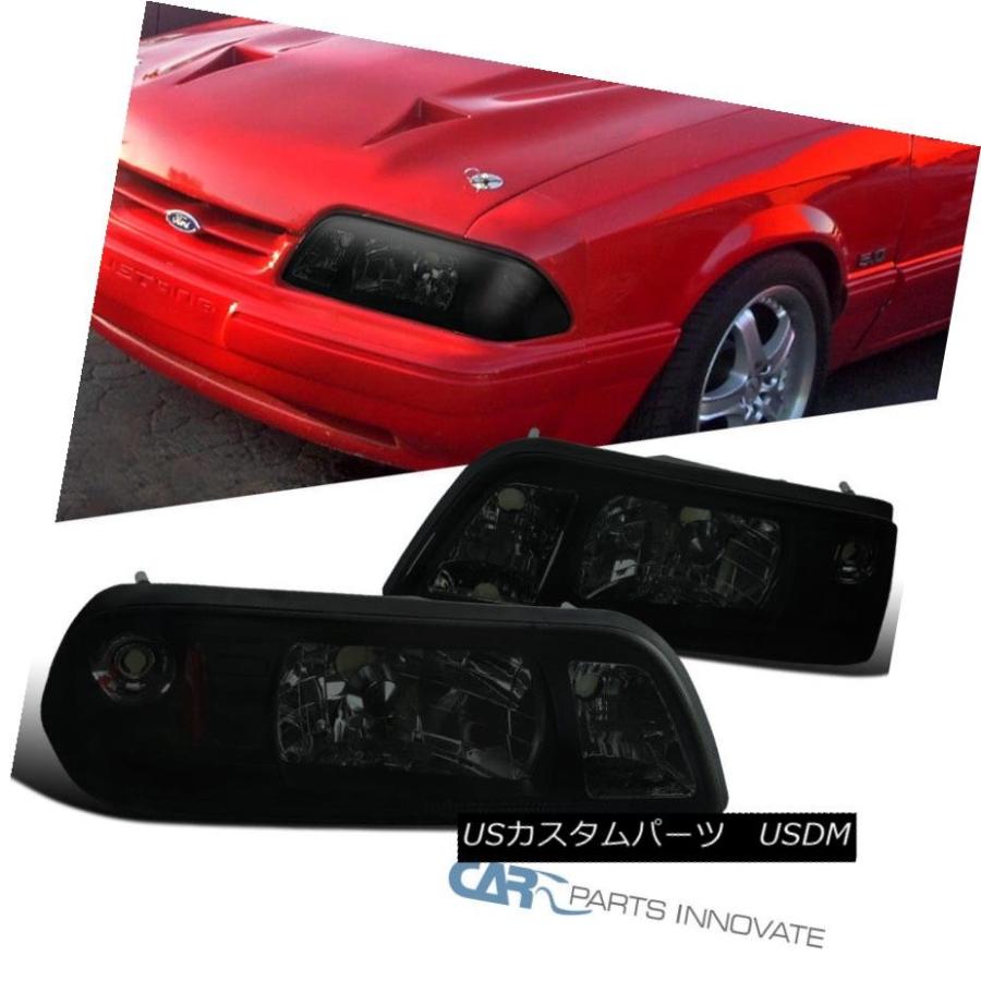 ヘッドライト フォード87-93マスタング交換煙ユーロワンピーススタイルのヘッドライトヘッドランプ Ford 87-93 Mustang Replac