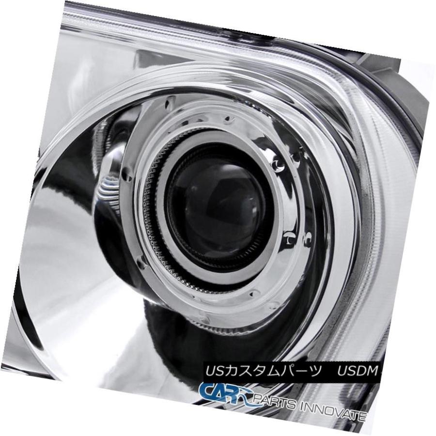 ヘッドライト クライスラー05-10 300交換用クロームプロジェクターヘッドライトドライビングランプペア Chrysler 05-10 300 Reの画像