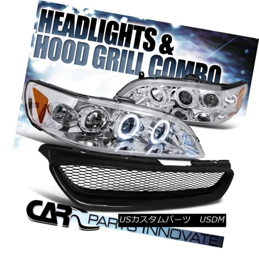 ヘッドライト Fit 1998-2002 Accord 2Dr Chrome Halo LEDプロジェクターヘッドライト+メス </ wbr
