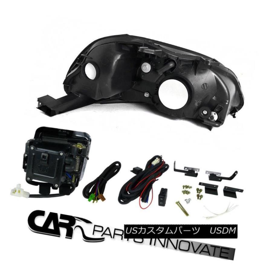ヘッドライト フィット1996-1998 Honda Civic Smoke Headlights + Tin テッドフォグバンパーランプ+の画像