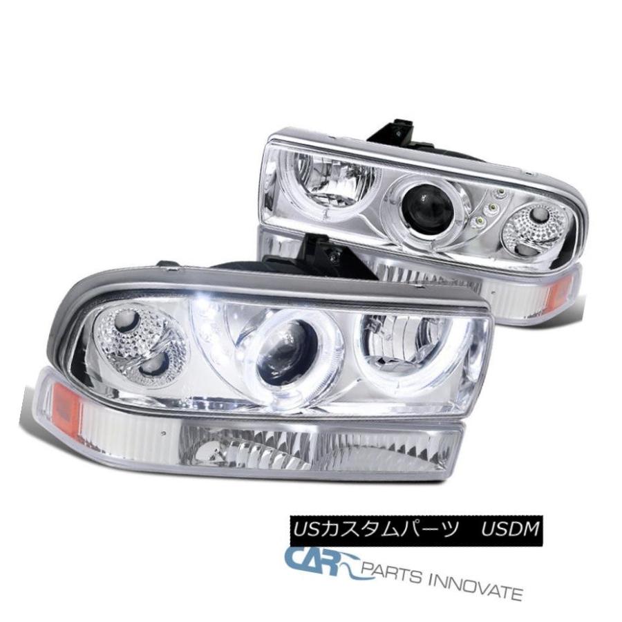 ヘッドライト 98-04 Chevy S10 Blazer Clear SMD LED DRLプロジェクター・ヘッドライト+ Bum  </